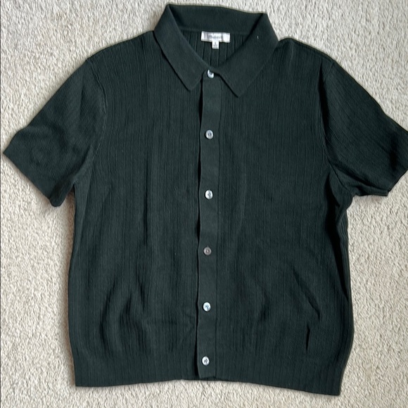 Madewell Other - Madewell Men's Black Knit Button Down Shirt